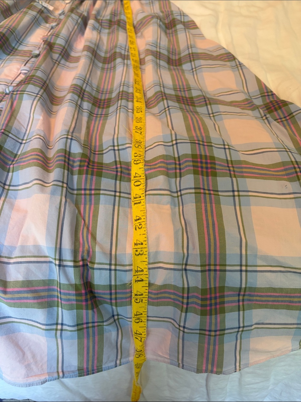 Pink & Blue Plaid Button-Front Midi Dress - Picture 5 of 8